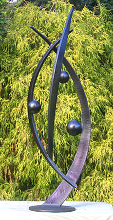 Garden Sculpture, art for gardens, modern art, sculpture in metal