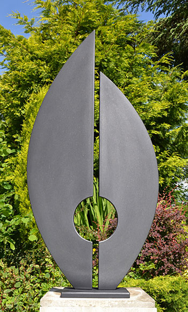 Garden sculpture in metal, art for gardens, abstract modern art